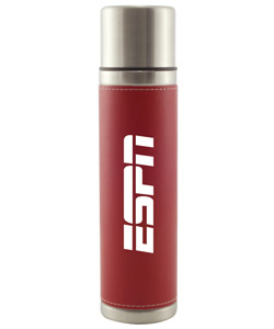 16.5 oz Leather and Stainless Steel Thermos