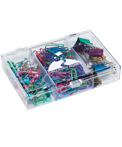 Rectangular Clear Case with Metallic Clips