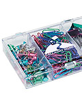 Rectangular Clear Case with Metallic Clips