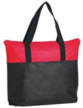 Non-Woven Two Tone Zippered Tote