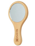 Wooden Small Round Hand Mirror