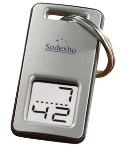 Icon Digital Clock Keychain