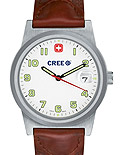 Wenger� Mens Swiss Mil Field Brown Strap Watch