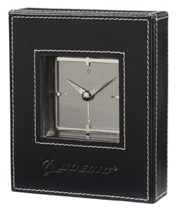 Metropolitan Leather Desk Clock