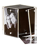 Metropolitan Leather and Acrylic Photo Cube