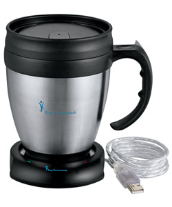 Java Desk Mug and USB Mug Warmer Set
