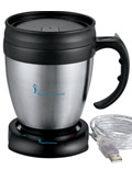Java Desk Mug and USB Mug Warmer Set