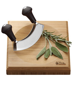 Moso Bamboo Mincing Board and Knife