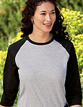 Hanes� Ladies 3/4 Raglan SleeveT-Shirt