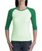 District Threads� Ladies 3/4 Sleeve Raglan Tee