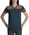 District Threads� Ladies Fine Knit Colorblock V-Neck Tee