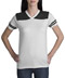 District Threads� Ladies Fine Knit Colorblock V-Neck Tee