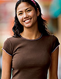 District Threads� Ladies Tee with Contrast Stitching
