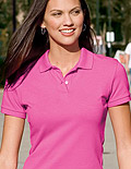 District Threads� Ladies Stretch Pique Sport Shirt