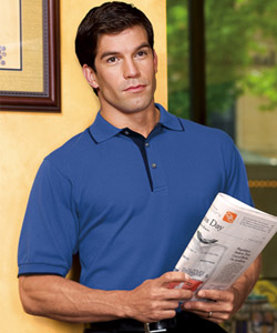 Port Authority&amp;#65533; Pique Knit Sport Shirt with Tipped Trim