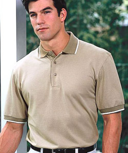 Port Authority&amp;#65533; Twill Interlock Sport Shirt with Stripe Trim