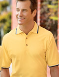 Port Authority Signature� Cool Mesh� Sport Shirt with Tipping Stripe Trim