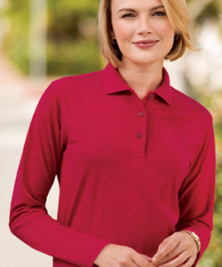 Port Authority&amp;#65533; Ladies Silk Touch Long Sleeve Sport Shirt