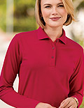 Port Authority� Ladies Silk Touch Long Sleeve Sport Shirt