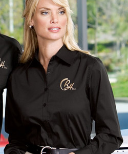 Port Authority&amp;#65533; Ladies Lightweight Stretch Poplin Shirt