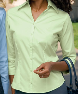 Ladies 3/4 Sleeve Open Neck Blouse