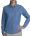 Port &amp; Company� Ladies Long Sleeve Value Denim Shirt