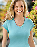 Hanes� Silver for Her� Ladies V-Neck T-Shirt